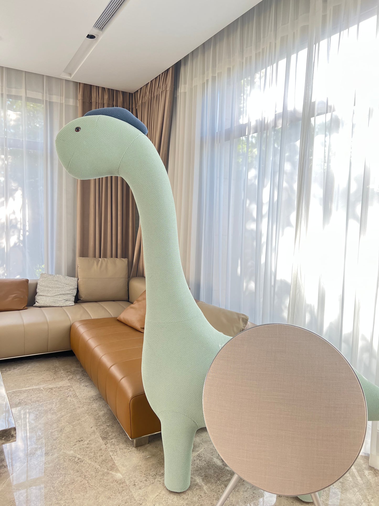 6.5 ft giant dinosaur cat tree pet friendly furniture bench lounge for cats and humans